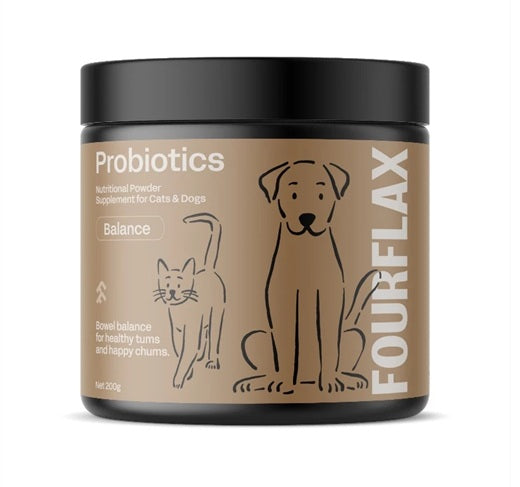 Fourflax Probiotics Nutritional Powder Supplement For Cats & Dogs 200g