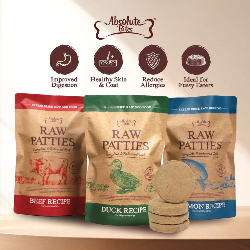 37% OFF: Absolute Bites Quail Freeze-Dried Raw Patties Dog Food 14oz