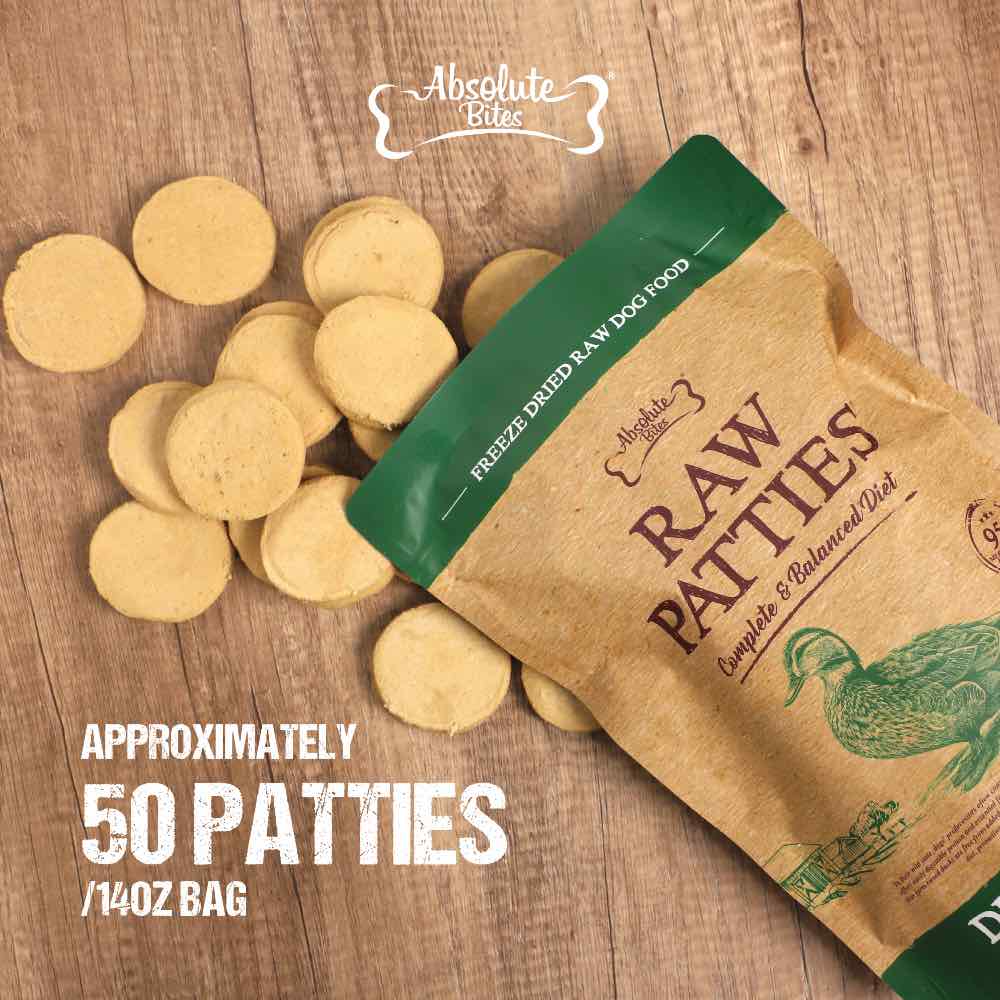 37% OFF: Absolute Bites Pork Freeze-Dried Raw Patties Dog Food 14oz
