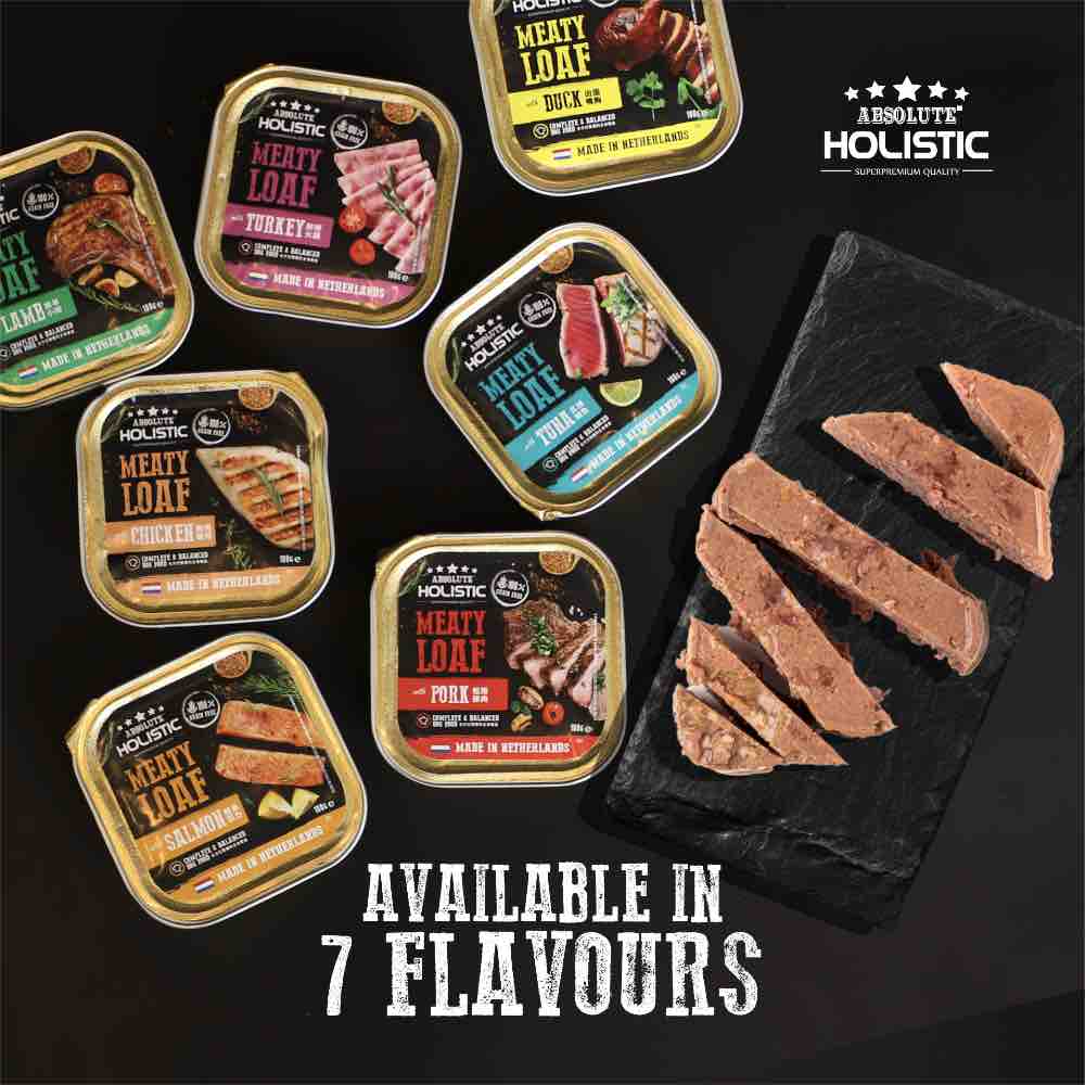 Absolute Holistic Tuna Complete & Balanced Meaty Loaf Wet Tray Dog Food 100g