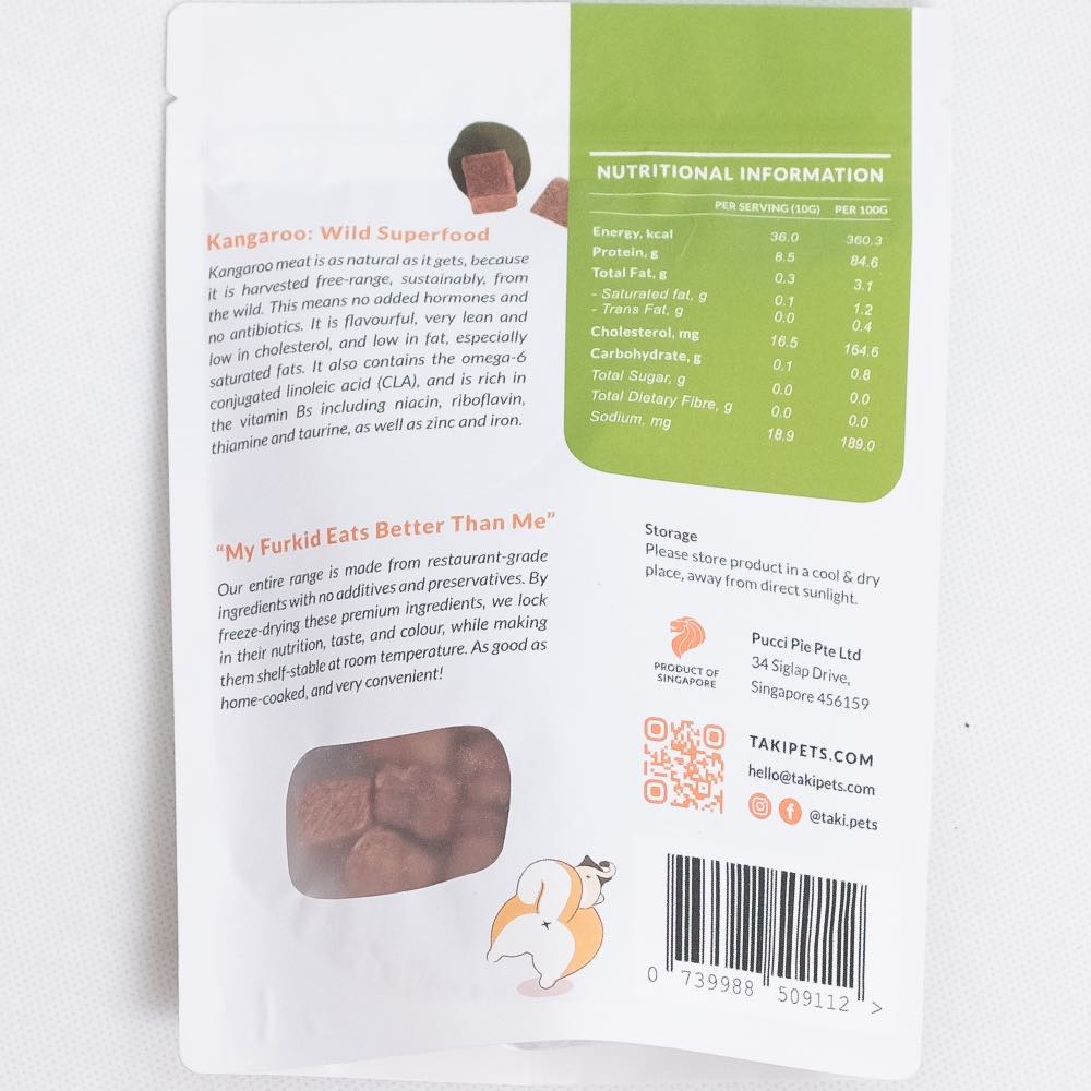 Taki Kangaroo Cubes Freeze-Dried Treats For Cats & Dogs 50g